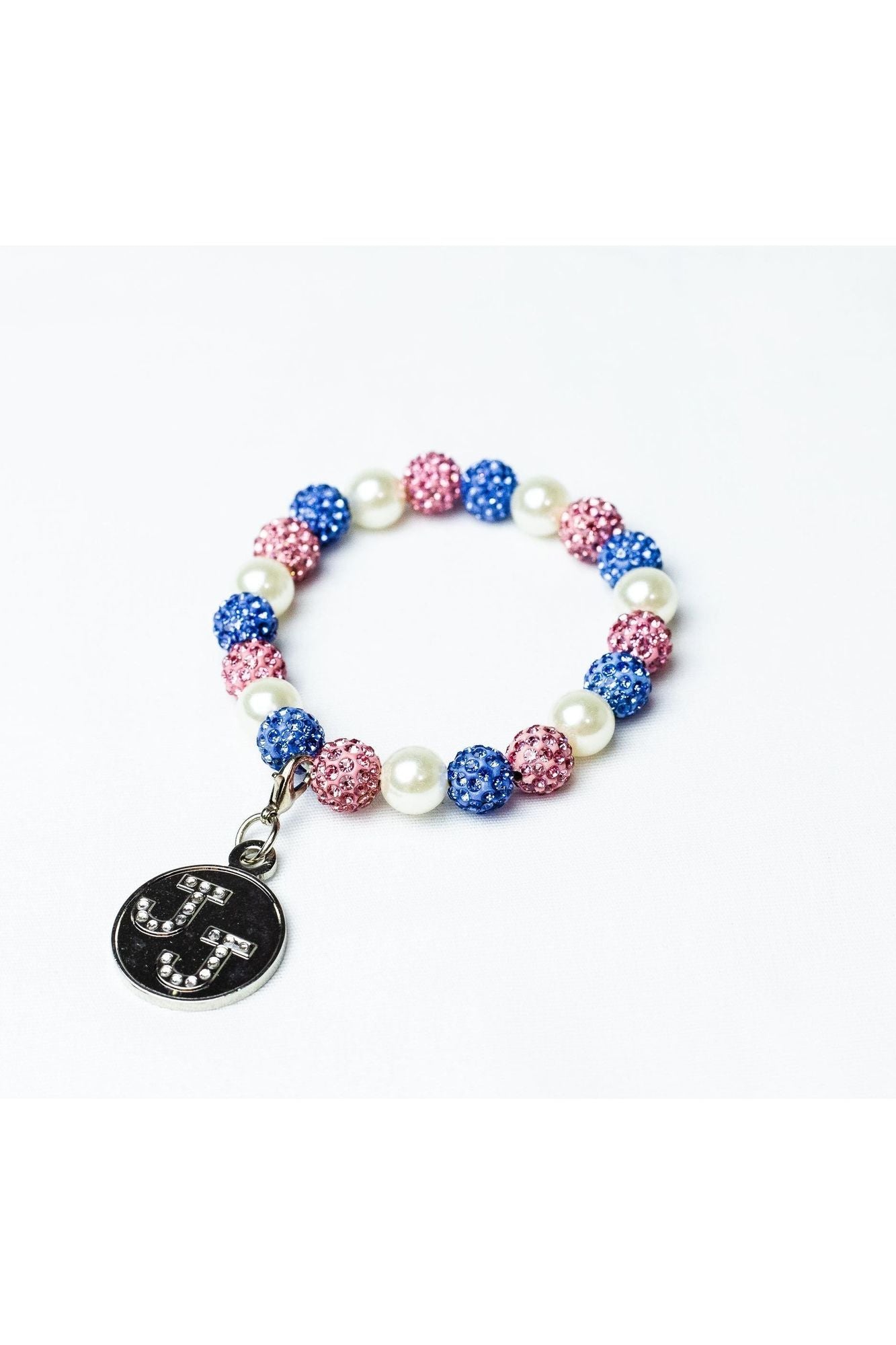 Jack and Jill Bling & Pearl Bracelet with Bling Charm