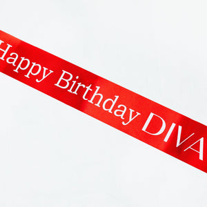 Happy Birthday Diva Sash