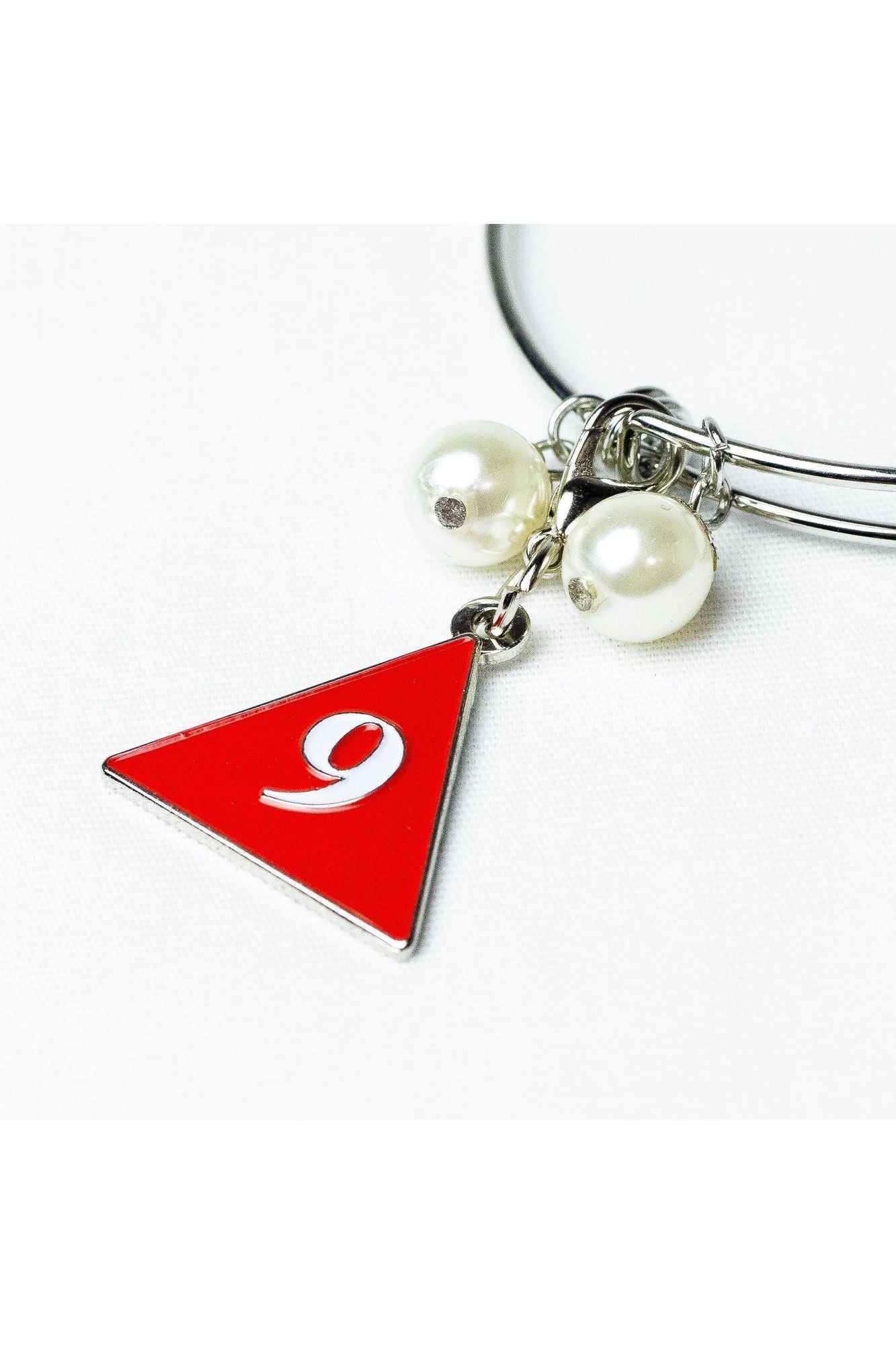 Silver Wire Bracelet with ΔΣΘ Number Charm