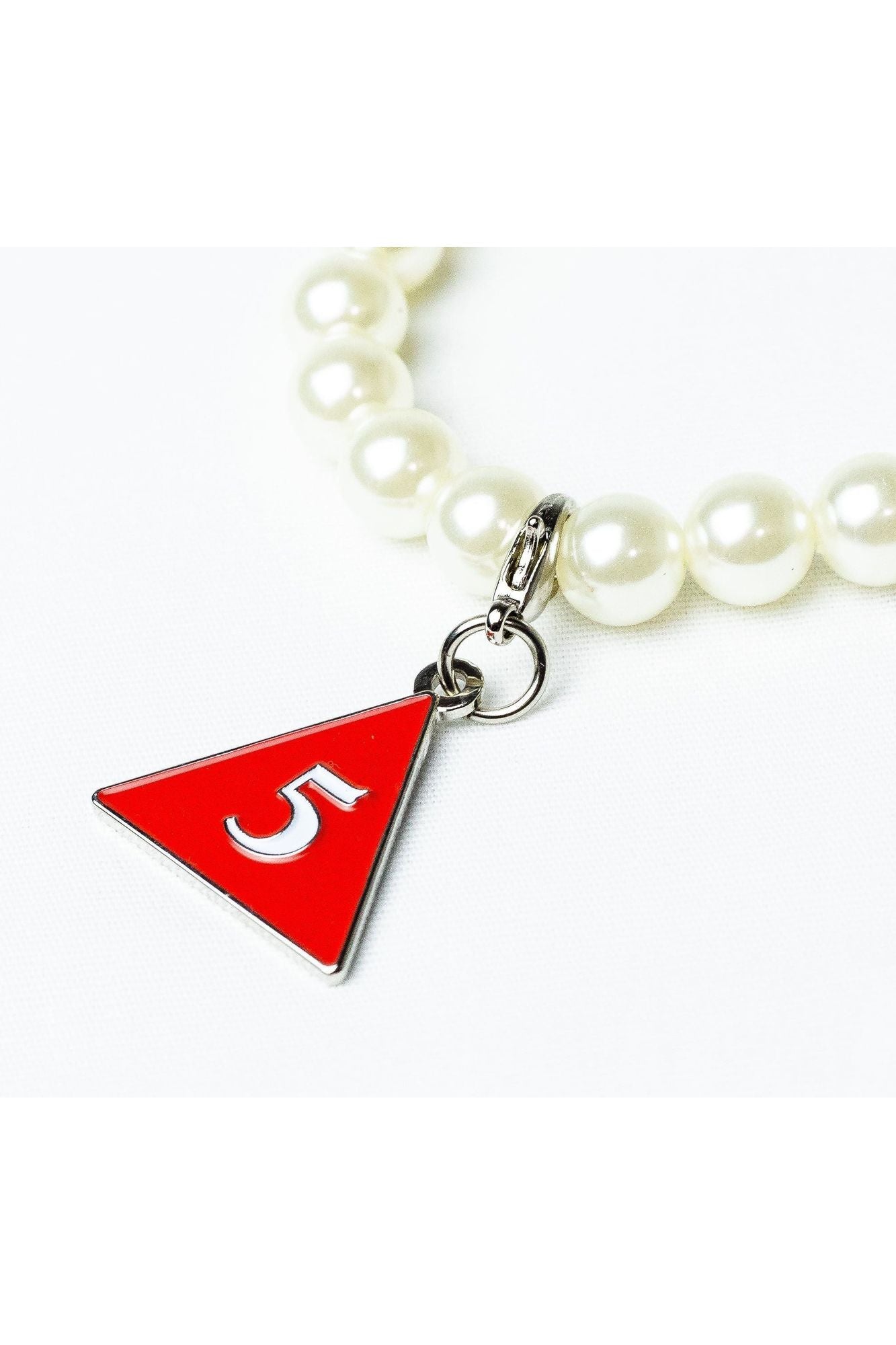 Pearl Bracelet with ΔΣΘ Number Charm