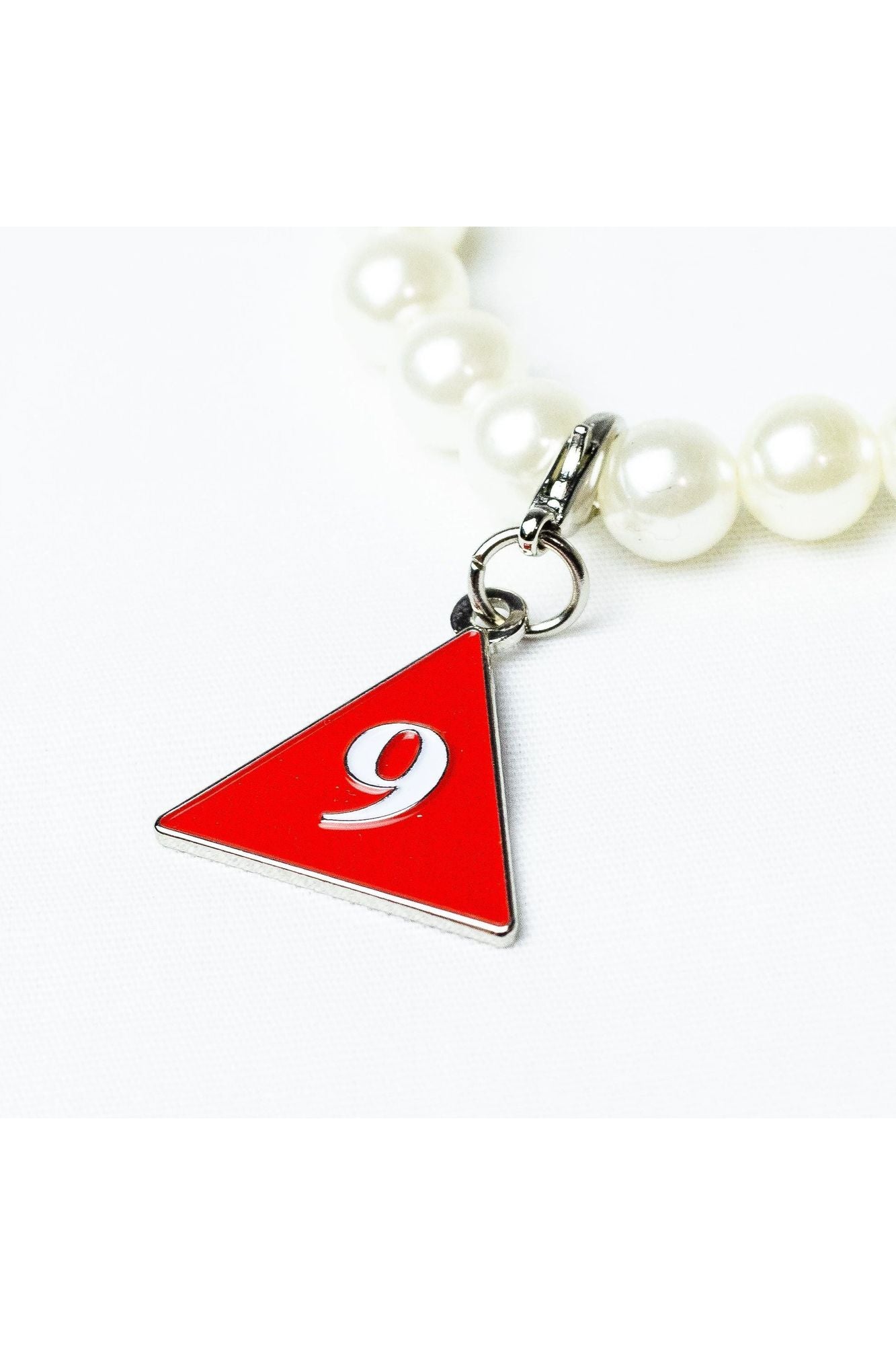 Pearl Bracelet with ΔΣΘ Number Charm