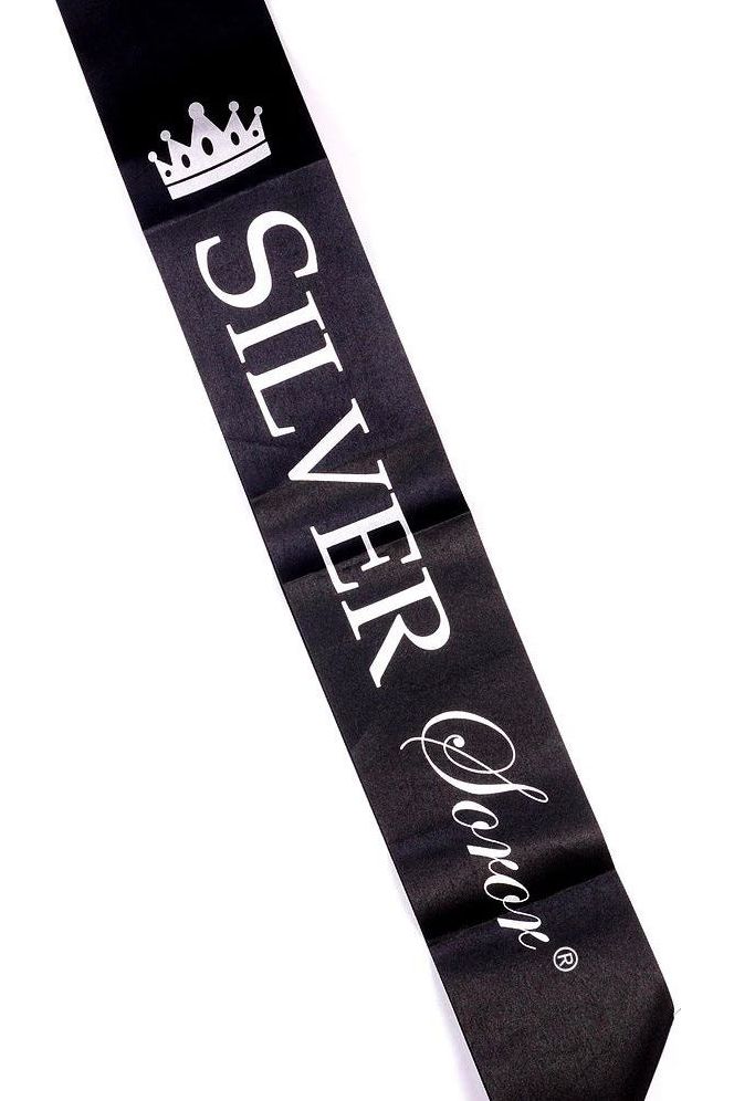 Silver Soror Black Sash