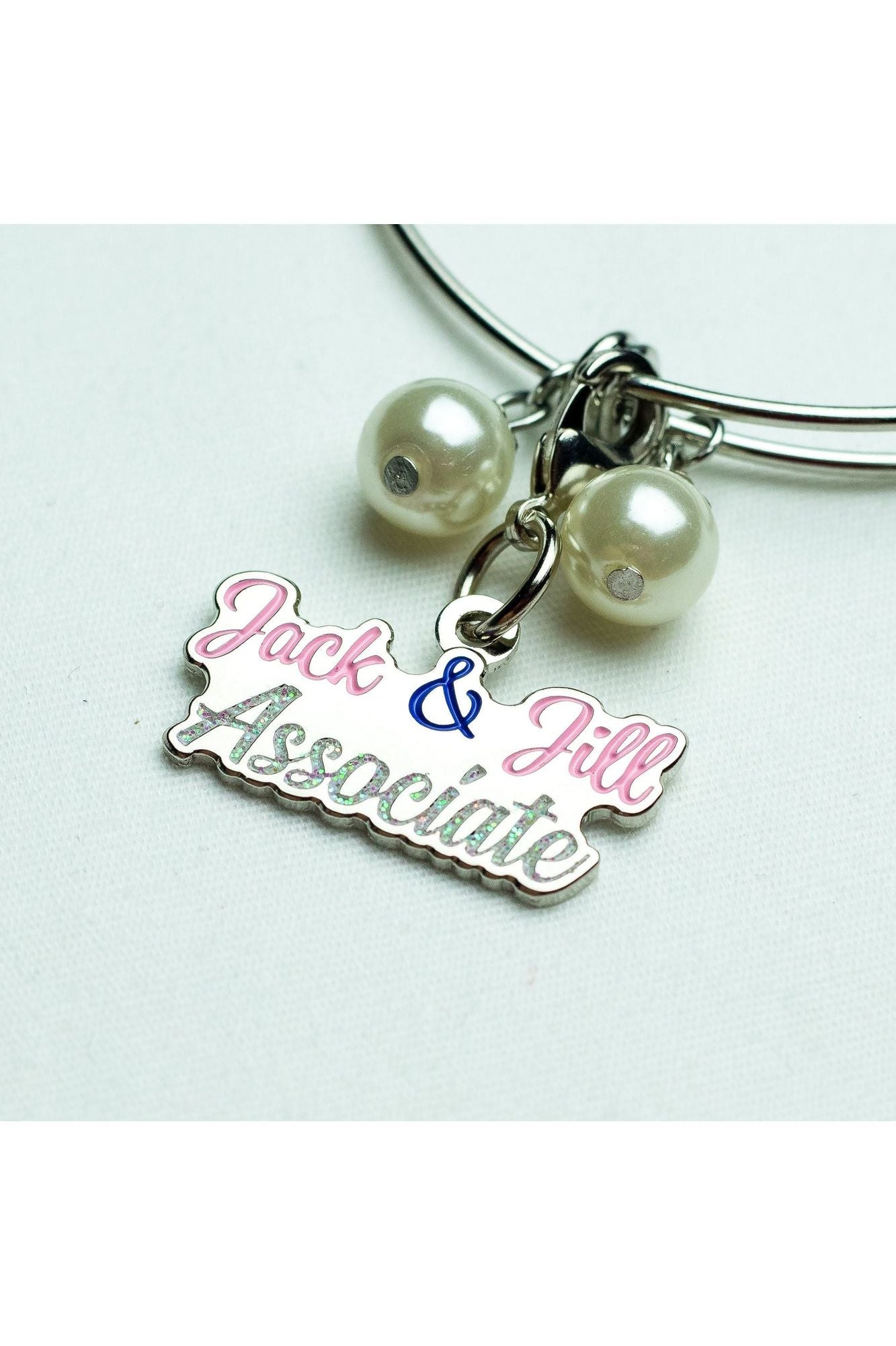 Jack and Jill Silver Wire Bracelet with Associate Charm