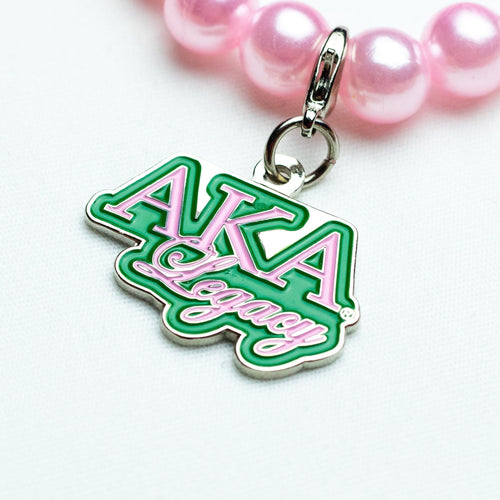AKA Pink Pearl Bracelet with AKA Legacy Charm