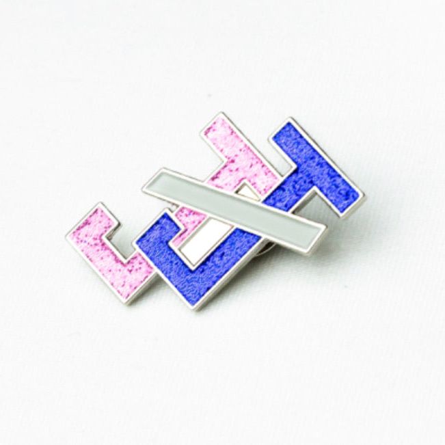 Pink and Blue Ribbon Flower Pin – Rosa's Greek Boutique, Inc.