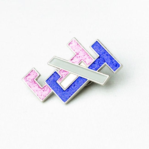 Jack and Jill Pink and Blue Lapel Pin