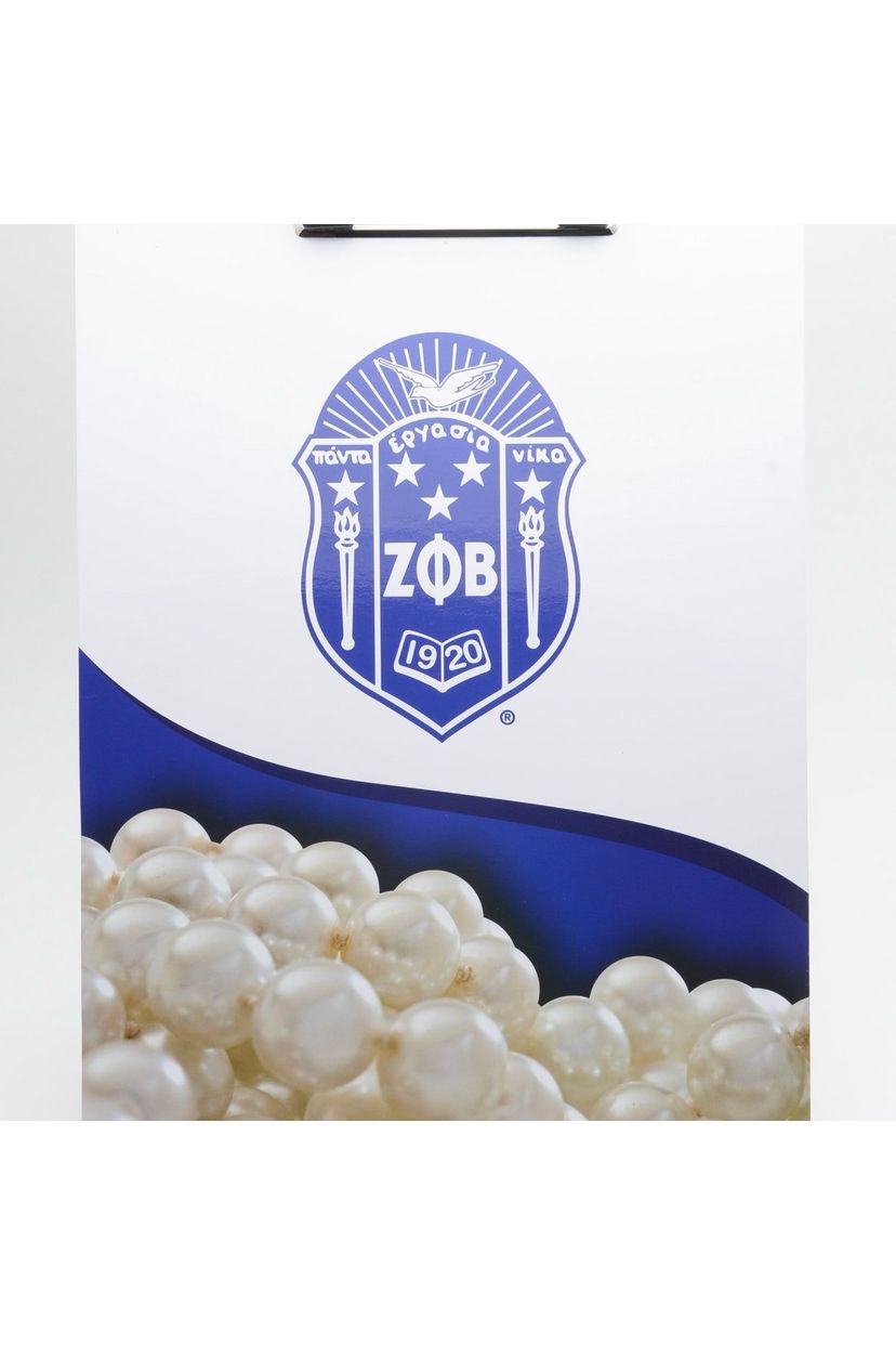 ΖΦΒ Clipboard with Pearls