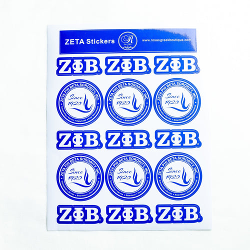 Zeta Phi Beta Sticker Sheet