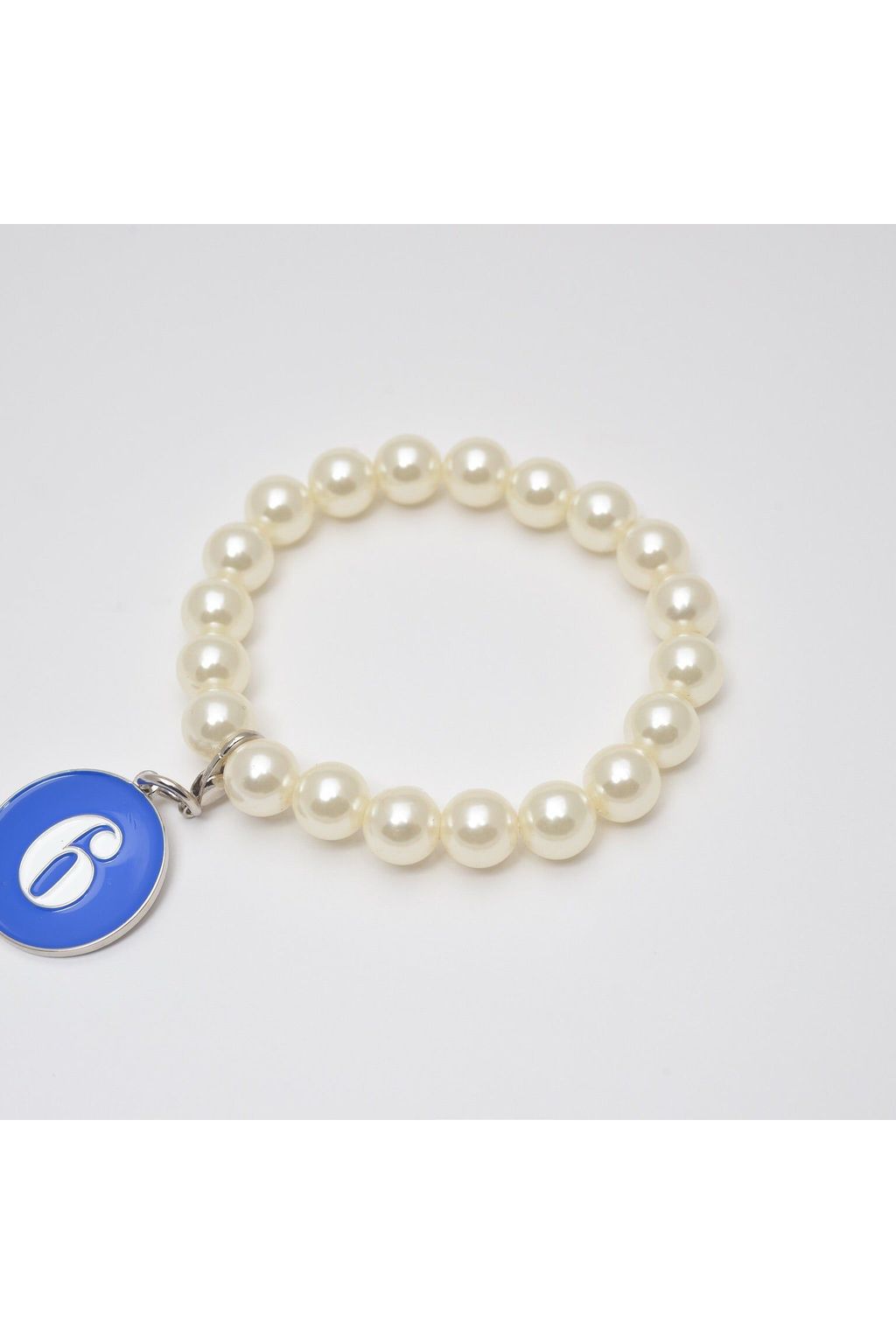Pearl Bracelet with ΖΦΒ Number Charm