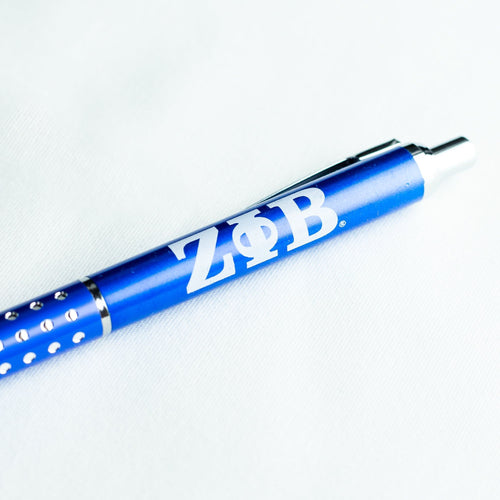 Zeta Phi Beta Blue Ink Pen