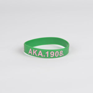 Alpha Kappa Alpha Green Silicone Bracelet