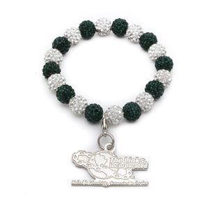 Links, Inc. Bling Bracelet with Silver Embossed Charm