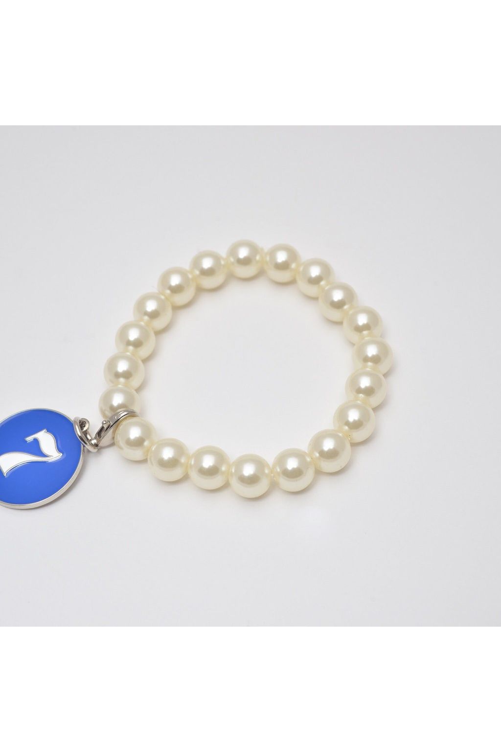 Pearl Bracelet with ΖΦΒ Number Charm