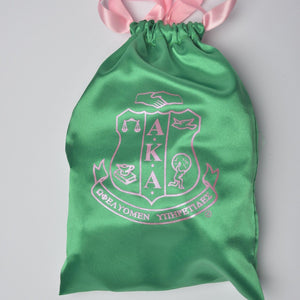 AKA Green Shield Drawstring Shoe Bag