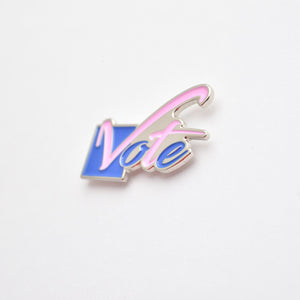Pink and Blue Vote Lapel Pin
