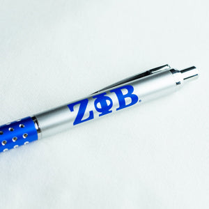 Zeta Phi Beta Silver & Blue Ink Pen
