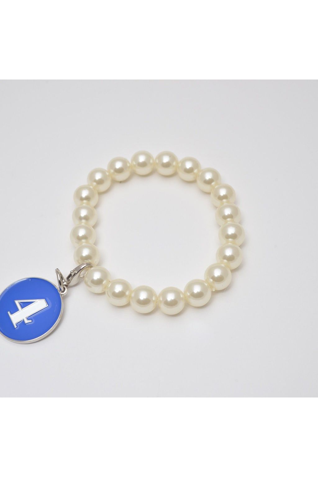 Pearl Bracelet with ΖΦΒ Number Charm