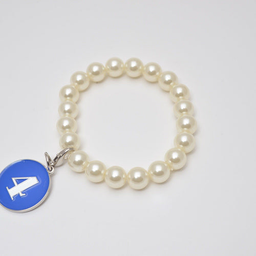 Pearl Bracelet with Zeta Number Charm