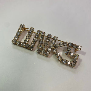 Links Inc. Large Crystal Lapel Pin