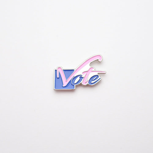 Pink and Blue Vote Lapel Pin