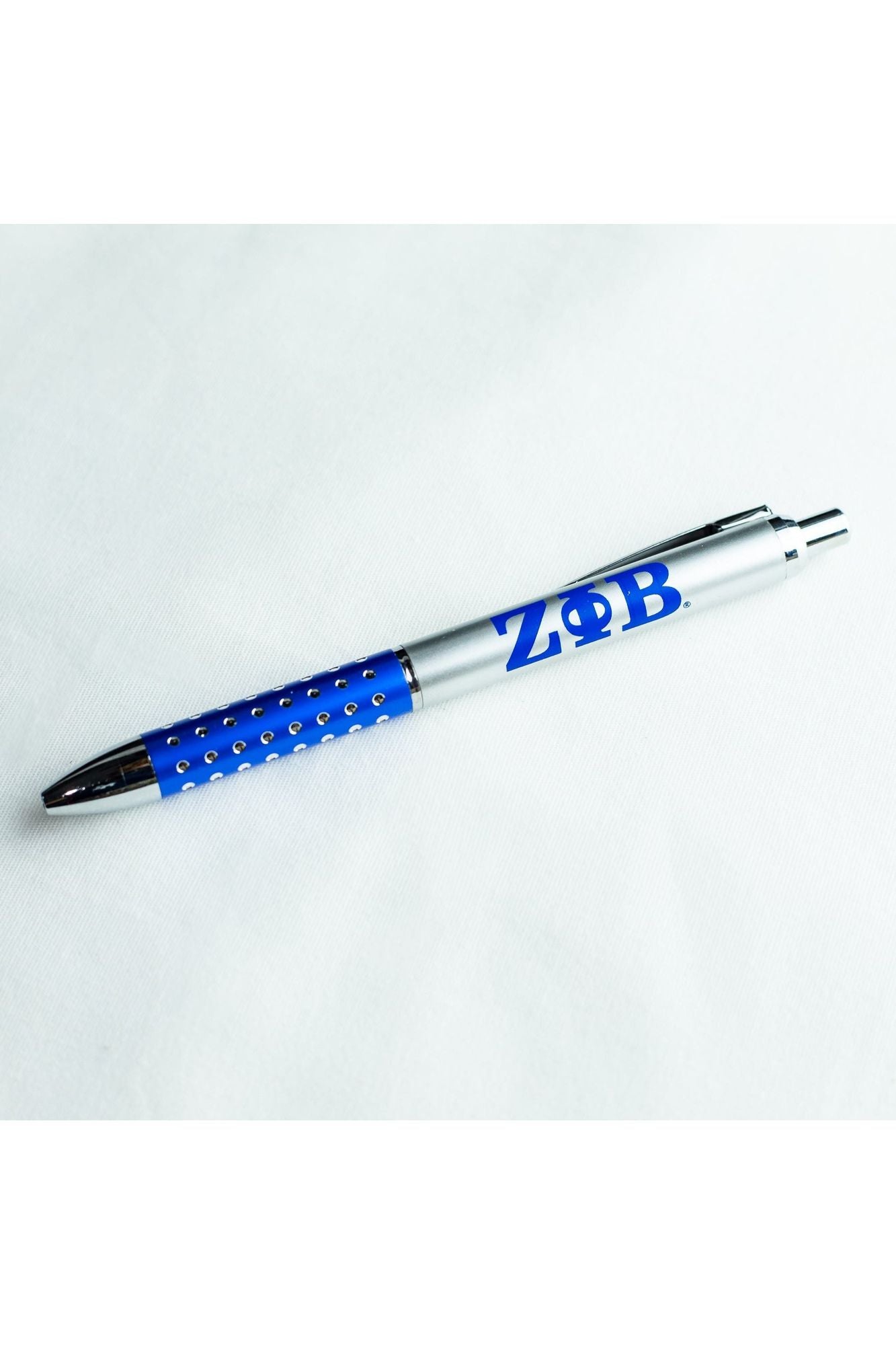 ΖΦΒ Silver & Blue Ink Pen