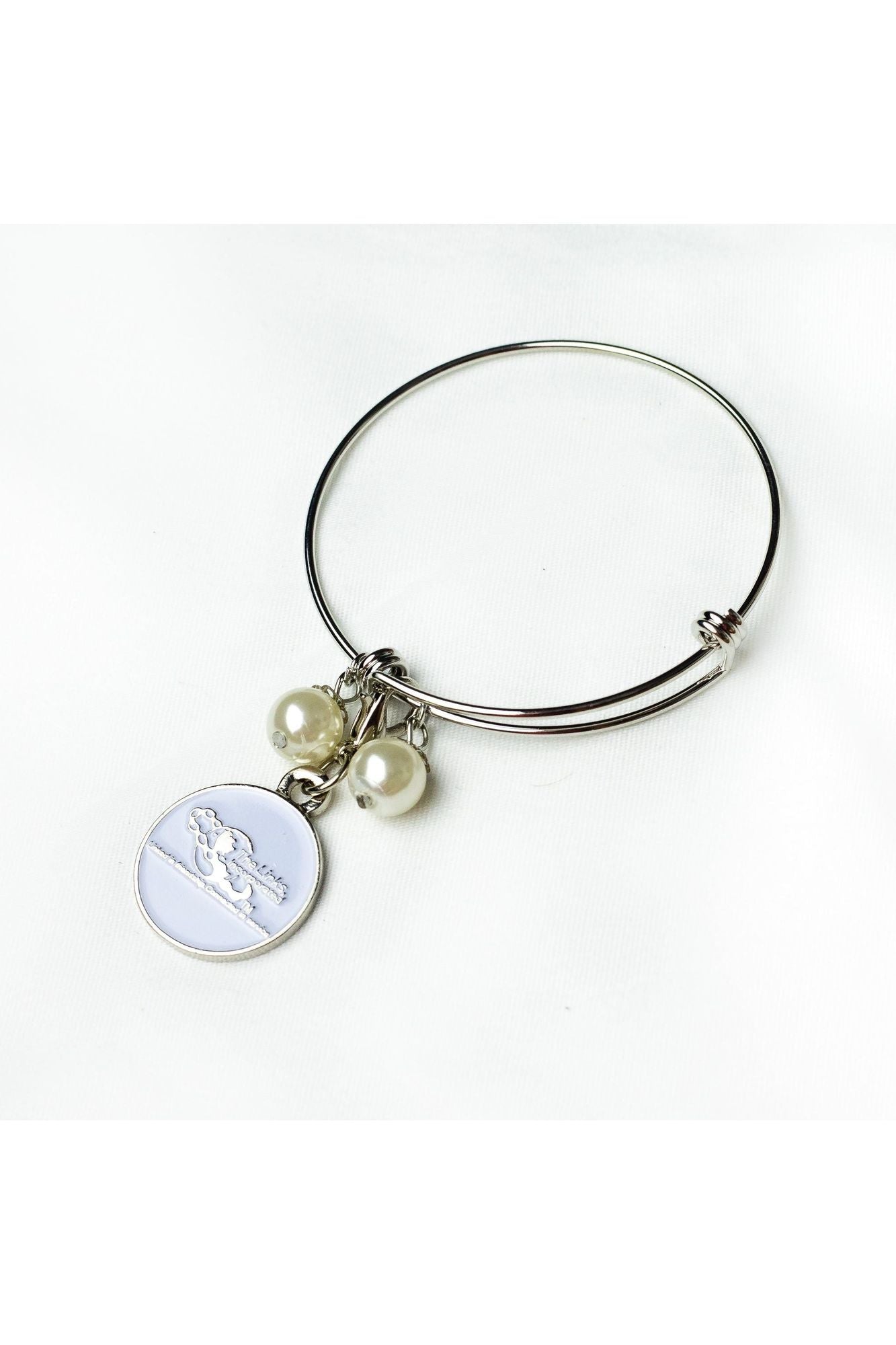 Links, Inc. Wire Bracelet with Logo Charm