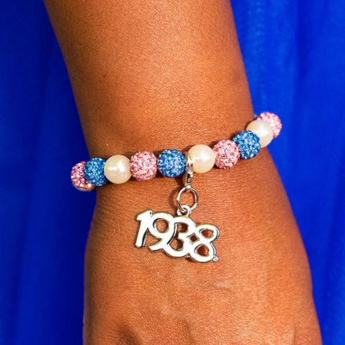 Jack and Jill Bling & Pearl Bracelet with 1938 Charm