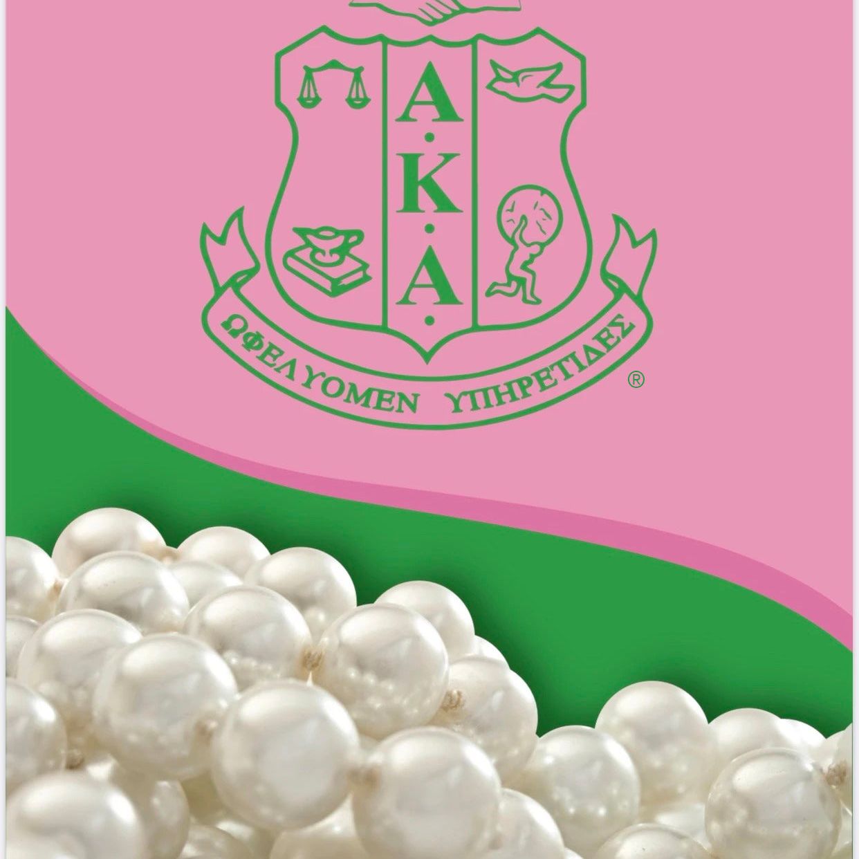 AKA Shield with Pearl Notecards – Rosa's Greek Boutique, Inc.