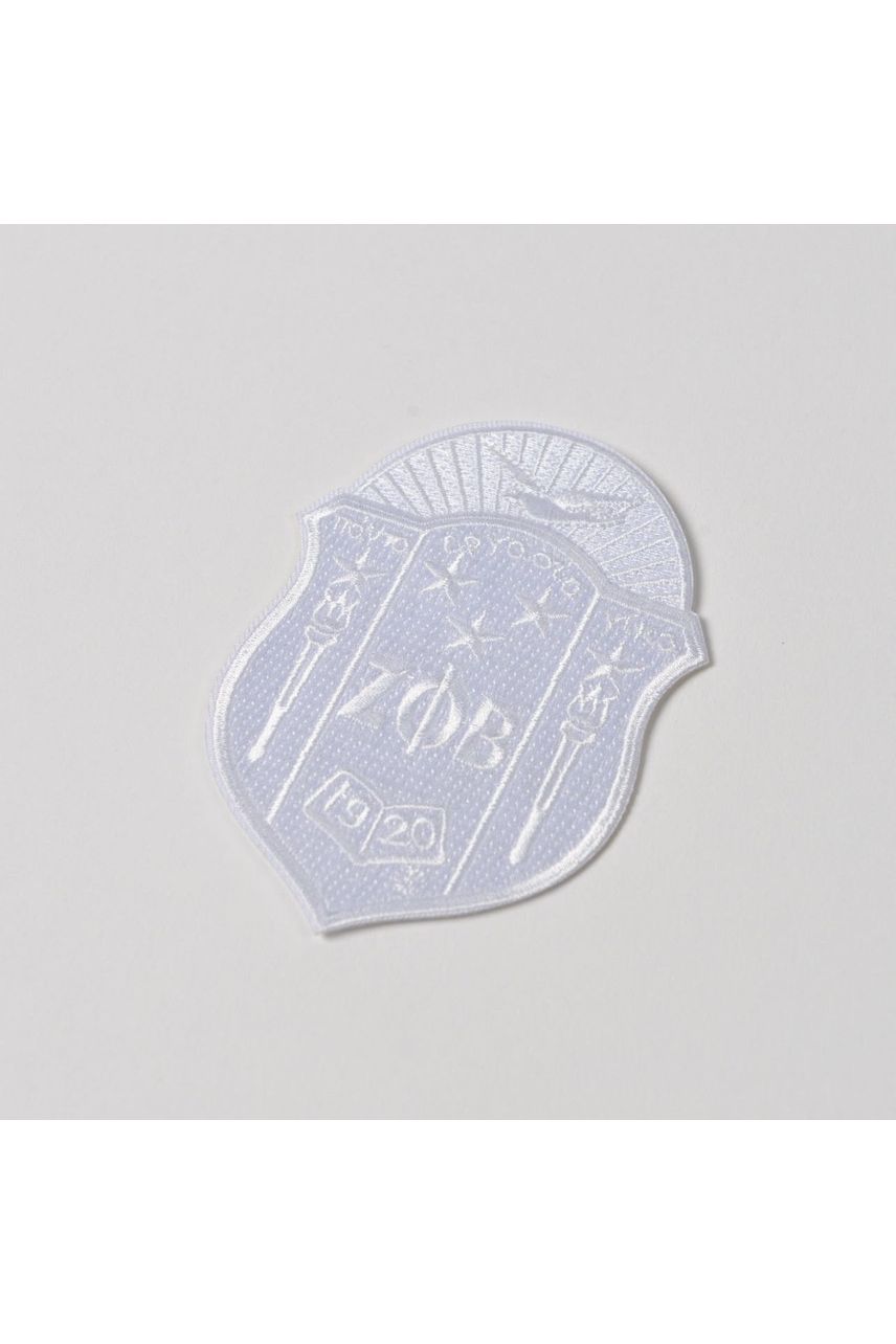 ΖΦΒ All White Shield Patch