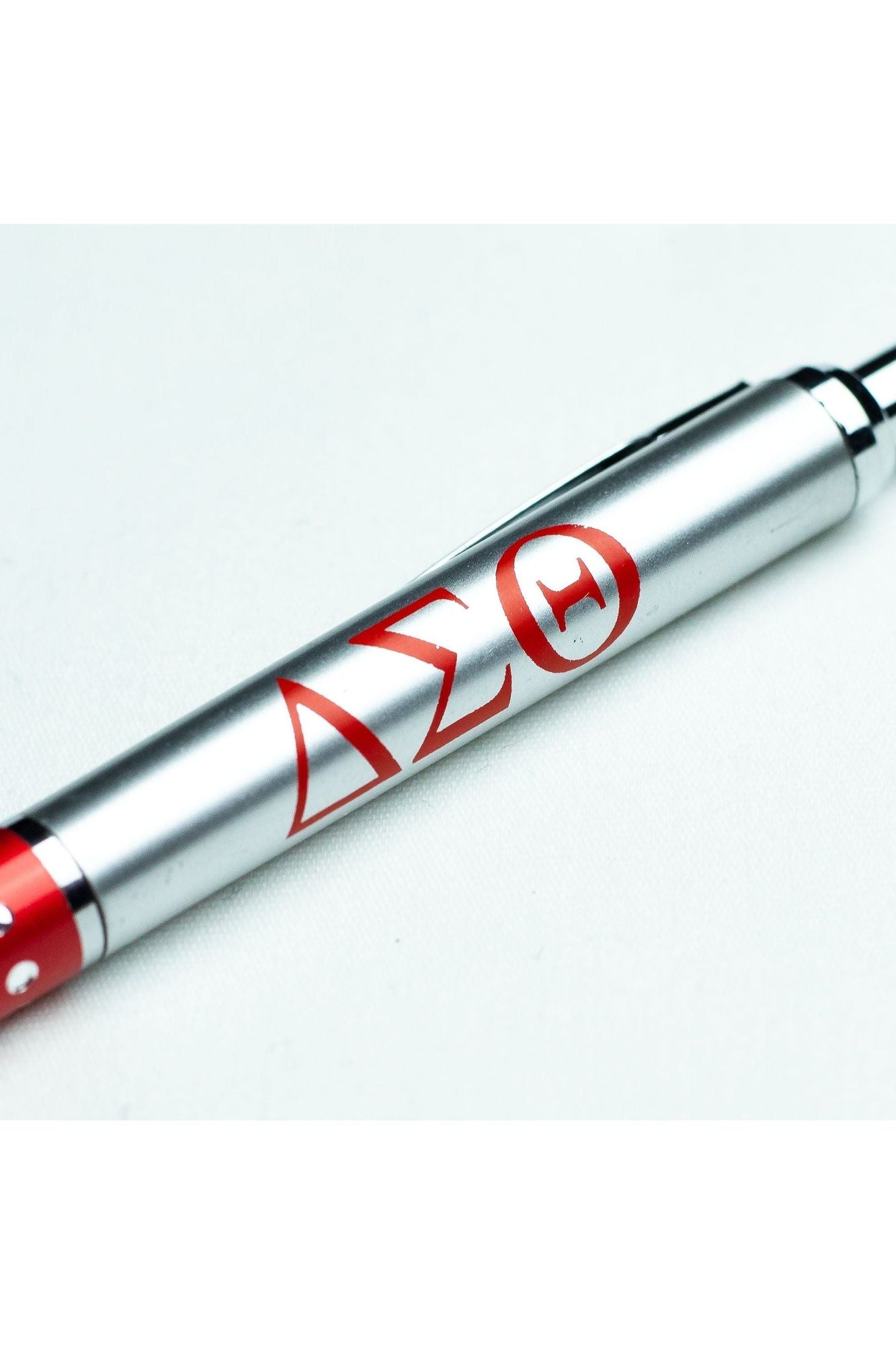 ΔΣΘ Silver and Red Ink Pen