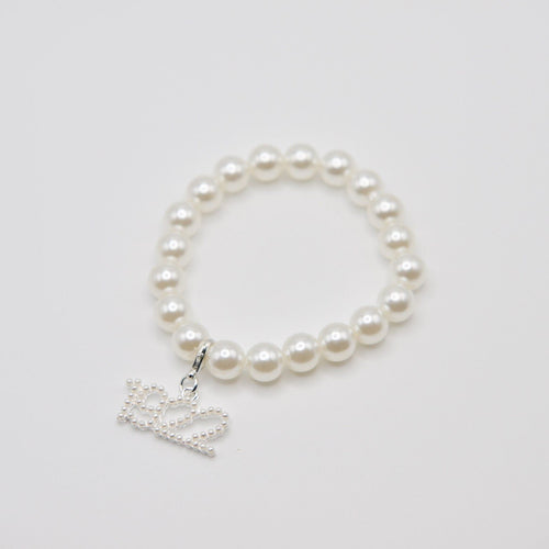 White Pearl Bracelet with 1922 Pearl Charm