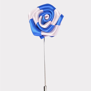 Jack and Jill Men's Blue and Pink Lapel Flower