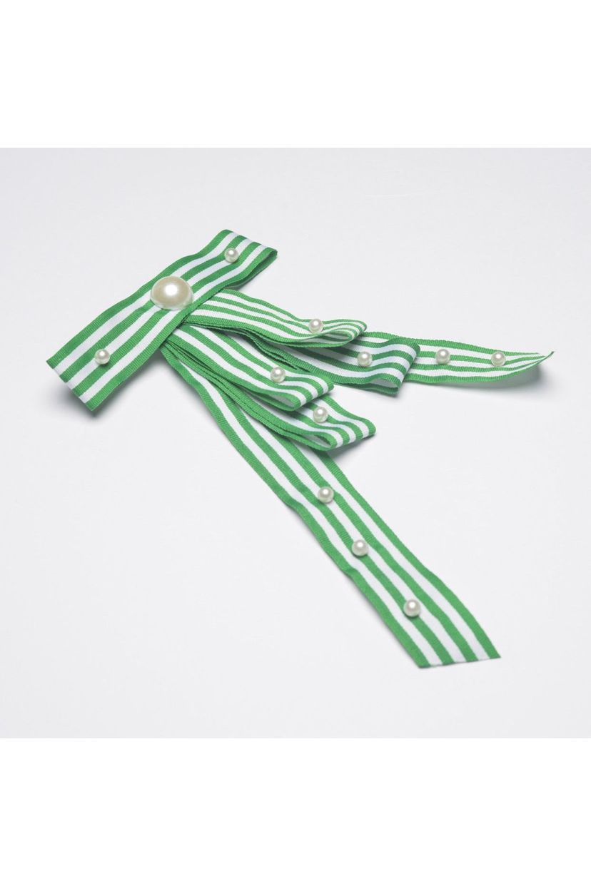 Green and White Brooch